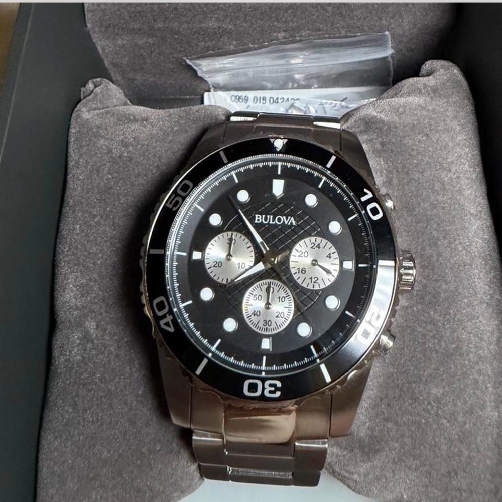 Bulova Black and Silver Sport Chronograph Watch - Picture 5 of 15